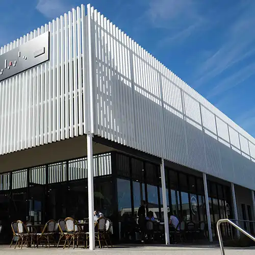 Aluminum Square Tube Decoration for Restaurant Exterior Wall