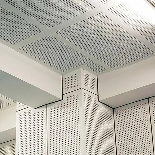 Rectangular Perforated Metal Ceiling for Interior Corridor